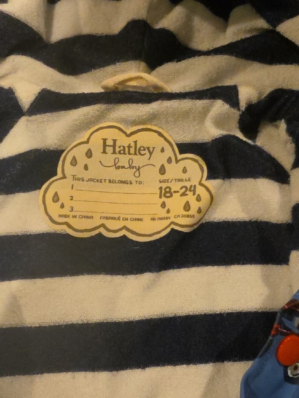 Hatley Blue Raincoat with Red Tractor Print - Picture 2 of 2